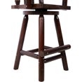 thumbnail image 6 of 360° Swivel Rustic Wood Finish 29.4" Seat Height Ergonomic Bar Stool for Dining Room and Pub 330 lbs Capacity Premium Fir Wood Construction, 6 of 10