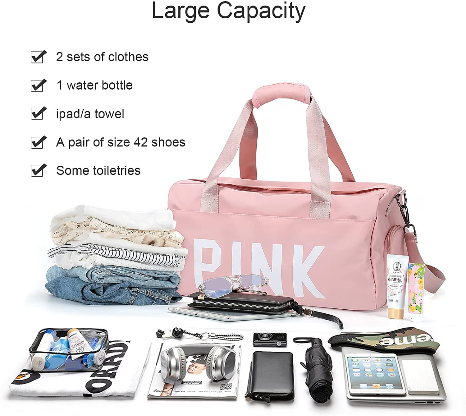 Love Pink Victoria Secret Duffle Bag  Victoria Secret Glitter Duffle Bag -  Pink - Aliexpress