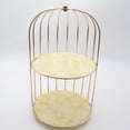 thumbnail image 5 of Estante organizador de Perfume de maquillaje de jaula de pájaro, soporte de Cupcake, bandeja de tocador, estante de hierro para encimera, sala de esta 2 niveles Gloria Estante organizador de maqu, 5 of 5