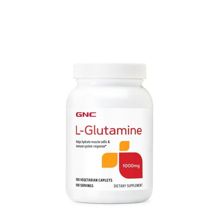GNC L-Glutamine 1000 mg | Helps Immune System Response | 100 Vegetarian Caplets
