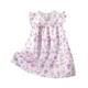 thumbnail image 1 of Odeerbi Niñas Verano Algodón Vestido Tanque Floral Volantes Vestido Sol Sin Mangas Transpirable Vestido Princesa, 1 of 3