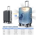 thumbnail image 2 of Luggage Cover Anti Scratch, Howling Wolf Full Moon Elastic Suitcase Protector Suitcase Covers for Luggage Fits 18-32 Inch Luggage, 2 of 6