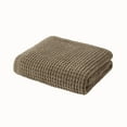 thumbnail image 4 of Madison Park Rowan 50x60" Contemporary Chenille Waffle Knit Throw in Brown, 4 of 9