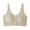 Beige, variant on Front Closure Bras for Womens Supportive U-Back Full Coverage Ribbed Wireless Soft Padded Daily Underwear
