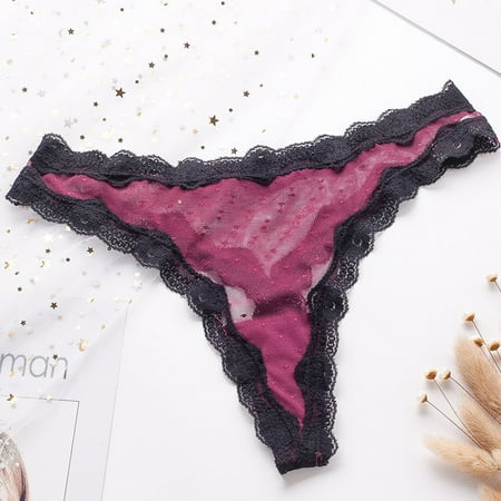 

Yubatuo Lingerie for Women Fashion Delicate Translucent Underwear Sheer Lace Tank Lace Sexy Underpant
