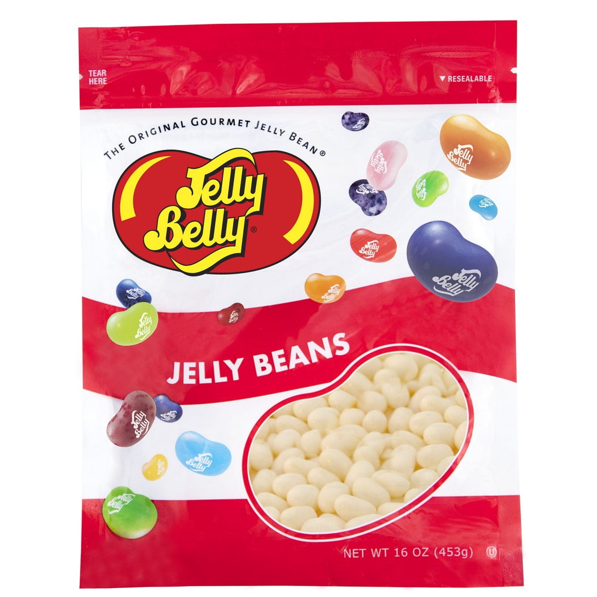 JELLY BELLY Coconut Jelly Beans, 16 oz (1 lb) Resealable Bag