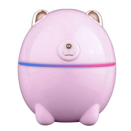 

Mini Mute Humidifier Bear Essential Oil Diffuser Car USB Fogger Mist Maker with LED Night Lamp Pink