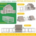thumbnail image 5 of PETSCOSSET Wooden Outdoor Chicken Coop Run - 18.68 sq ft for 4-6 Chickens, 5 of 8