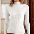 thumbnail image 4 of XIYON Sweaters for Women Casual Neck Sweater Long Sleeve Ribbed Knit Pullover Soft Warm Winter for Daily Wear, 4 of 7