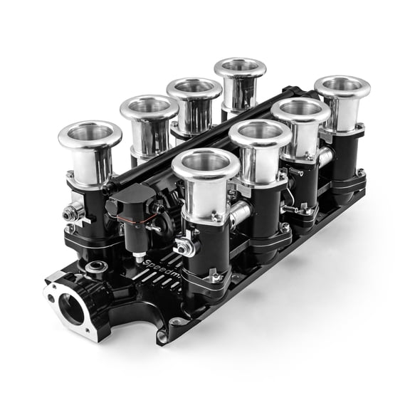 Speedmaster 1-148-015 Compatible with Ford SB 289 302 Windsor Downdraft EFI Stack Intake Manifold System Black