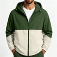 thumbnail image 6 of Mens Golf Hiking Jacket with Hood Windproof Light Weight Windbreaker Outdoor Fishing Raincoat Zipper Pockets Size 3XL Army Green, 6 of 9