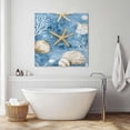 thumbnail image 4 of Summer Nautical Canvas Wall Art, Conch Shell Starfish Ocean Framed Wall Decor Modern Artwork Prints Painting for Living Room, Bedroom, Kitchen & Cafe Decor 8x8 Inch, 4 of 9