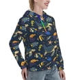 thumbnail image 6 of Daiia Undersea Animals Pattern Women's Fashion Hoodies & Sweatshirts with Kangaroo Pocket Hooded Sweatshirt with Eye-catching Drawstrings-Small, 6 of 7