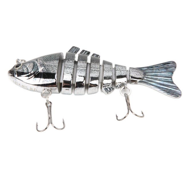 Cebo de pesca duradero de imitación de plástico falso multiarticulado Swimbait de hundimiento lento Glidebait5 #