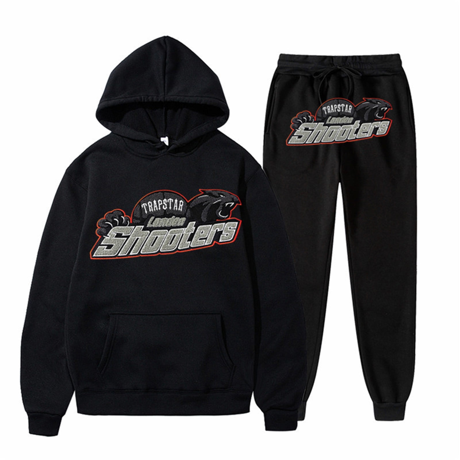 Womens Plush Long Sleeved Pants Loose Fitting Pullover With Letter Print And Rope Hoodie Two piece YOUSIM Walmart en linea