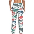 thumbnail image 3 of Junzan Men'S Pajama Pants Colorful Shark Sleepwear Pants Pj Bottoms Drawstring And Pockets, 3 of 9