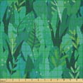 thumbnail image 2 of Ambesonne Botanical Fabric by the Yard Microfiber, Continued Forest Bushes, 1 Yard, Green and Forest Green, 2 of 2
