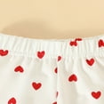 thumbnail image 4 of Baby Girl Outfit Valentine's Day Long Sleeve Hearts Printed T Shirt Pullover Tops Pants Outfits Baby Clothes White 6 Months-12 Months, 4 of 6