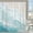Blue Ocean Beach, variant on Beach Shower Curtain, Teal Blue Coastal Ocean Beach Theme Bathroom Curtain Waterproof Fabric Machine Washable with Hooks,72" Wx72 L