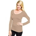 thumbnail image 4 of Skinny Tees Long Sleeve Scoop Neck Top 106, 4 of 14