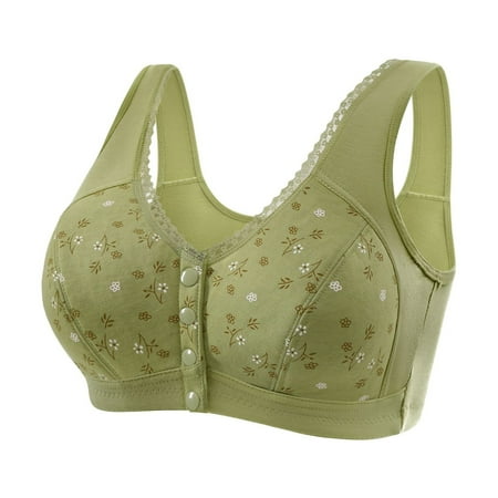 Baodmurt Lace Bras for Women Lounge & Sleep Tie-Front Lingerie  Underwear  Green 40BC