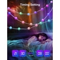 thumbnail image 3 of Smart RGB Color String Lights 17ft,App Control Colored Fairy Lights with 33 Lights,LED Music Sync Fairy Lights,IP67 Waterproof,Bedroom Classroom Garden   Halloween Christmas Decor Twinkle Lights, 3 of 16