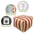 thumbnail image 2 of Majestic Home Burnt Orange Vertical Stripe Large Ottoman, 2 of 6