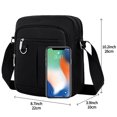 thumbnail image 5 of Vaupan Messenger Bag for Men, Multilayer Composite Fabric Small Crossbody Bag Water Resistant Sling Shoulder Bag for Travel School Work Business (Black), 5 of 7