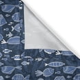 thumbnail image 4 of Ambesonne Ocean Window Valance, Tropic Fish Moss Leaves, 54" X 18", Blue Indigo Royal Blue, 4 of 5