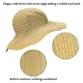 thumbnail image 3 of Solaris Women Sun Straw Hat, Summer Ladies Foldable Straw Hat with Wide Brim, for Beach Travel Gardening, 3 of 7