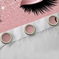 thumbnail image 4 of Homewish 3D Chic Diamond Black Out Curtains,Pretty Girl Curtains Pack of 2 (42x63 Each),Pink Sequin Print Bedroom Curtains For Teens,Breathable Home Decor, 4 of 6