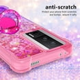 thumbnail image 5 of Clear Case for Xiaomi Poco F5 Pro 5G with Kickstand for Girls Women, Liquid Glitter Sparkle Bling Cute Case Gradient Quicksand Cover for Xiaomi Poco F5 Pro 5G JB Pink Mauve, 5 of 14