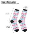 thumbnail image 2 of Sigee Striped Flamingo for Premium Children's Socks Unisex School Kids Boys Girls,Soft and Comfy Kids' Socks, 2 of 5