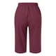 thumbnail image 5 of Pantalones capri elásticos para mujer - Pantalones informales con bolsillos grandes - Tejido suave de terciopelo dorado - Cintura alta - Tallas S-XXL - Lavado a mano/a máquina, 5 of 5