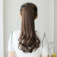 thumbnail image 4 of Happydeer Women Synthetic Fiber Long Curly Ponytail Fake Wig Hair Extension Hairpiece, 4 of 11