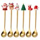 thumbnail image 1 of 6 uds cuchara navideña cucharas agitadoras navideñas cucharas de café de acero inoxidable cucharas navideñas, 1 of 5