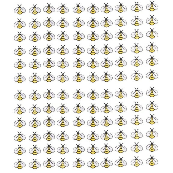 120PCS Bee Embroidered Patches,Cute Bumble Iron on Embroidered Applique Decoration Sewing Patches