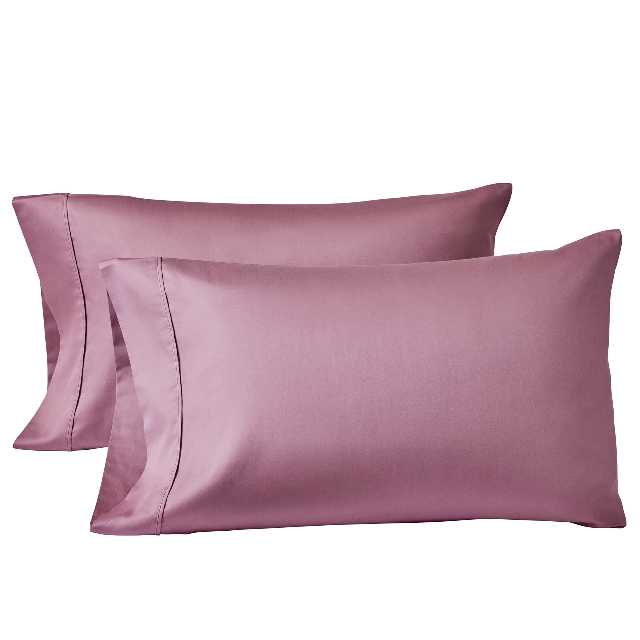Better Homes & Gardens 2-Piece 300 Thread Count Cotton Sateen Pillowcase Set, Violet Gem, Standard/Queen