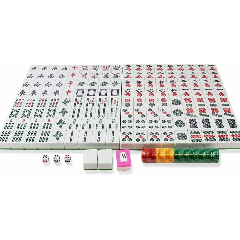 x-Large 广东大麻将 Chinese Guangdong Tiles Mahjong Set 144 Tiles