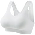 thumbnail image 3 of Blmnix Womens Bra High Support Racerback Bras Sports Bras Bras White Bralette Standard Straps Balconette Bras for Women, 3 of 4