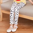thumbnail image 2 of OSOLU Girls Leggings Stretchy Soft Slim Fit Butterfly Floral Printed Base Layer Pants For Kids 1-10Y Trendy Trousers, 2 of 3