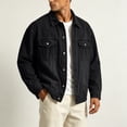 thumbnail image 6 of Hvogkswy Vintage Washed Jean Jacket Men Long Sleeve Button Denim Jackets Lightweight Work Jean Jacket Coat with Pockets, 6 of 7
