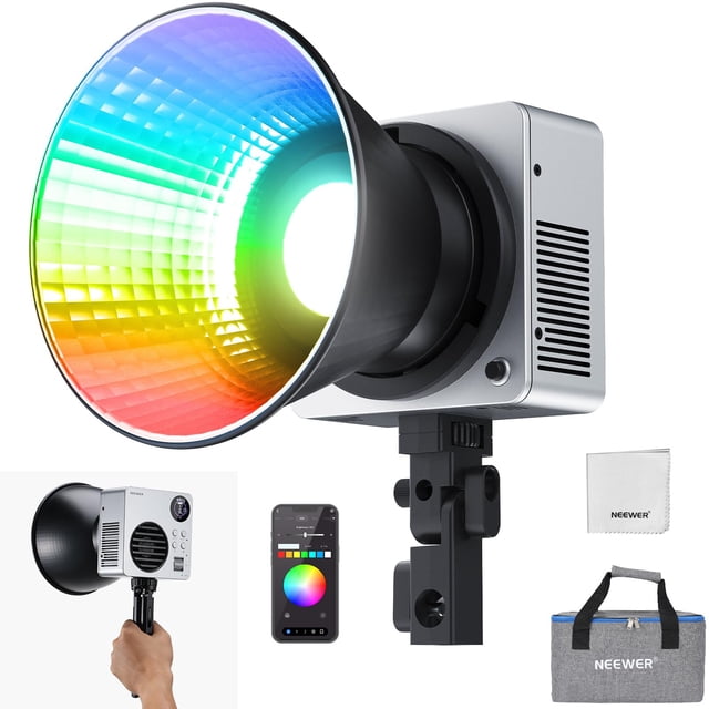 Lámpara de vídeo LED NEEWER HB80C 80W RGBWW con batería de 72 Wh