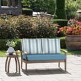 thumbnail image 2 of Arden Selections Outdoor Loveseat Cushion Set 46 x 26, French Blue Linen Stripe, 2 of 6