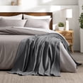 thumbnail image 5 of Bare Home Waffle Blanket - 100% Cotton - Lightweight & Breathable - Throw, Gray, 5 of 7