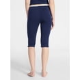 thumbnail image 3 of No Boundaries Single Jersey Lace Capri Sleep Pants, Women's XXS-3X, 3 of 5