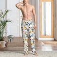 thumbnail image 4 of Salouo Flowers Butterfly Print Pajama Pants for Men, Lounge Pants Elastic Waistband Casual Men's sleepwear Loungewear Sleep Pajama Pant -X-Large, 4 of 7