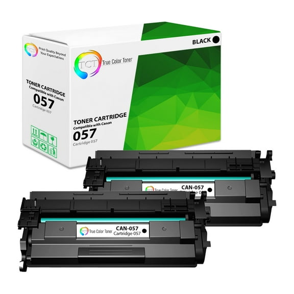 TCT 057 Toner Cartridge 2 Pack - Premium Compatible Replacement for 057 057 Black