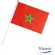 thumbnail image 1 of 50 Pack Hand Held Small Mini Flag Morocco Flag Stick Flag Round Top National Country Flags,Party Decorations Supplies For Parades,World Cup,Sports Eve, 1 of 5