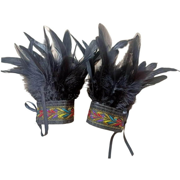 Feather Wrist Cuffs Feather Bracelet for Cosplay Party Cosplay Party Rave Costume Accessories Coloful